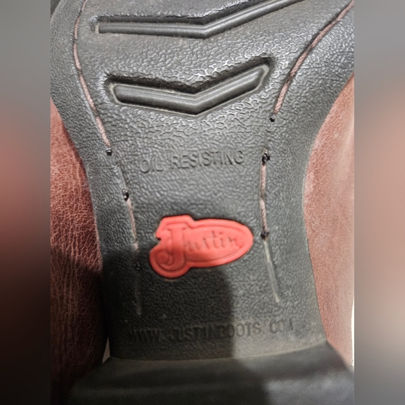 Justin L2559 Ladies Cowgirl Leather Boots Size 6.5 - Picture 8 of 9